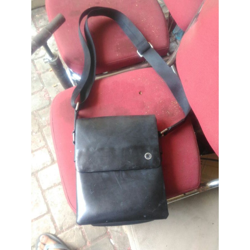 tas pria montblanc asli kulit