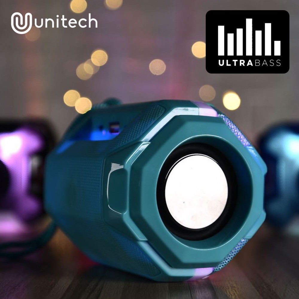 Bluetooth Speaker LED Unitech TG-162 Super Bass Support FM Radio