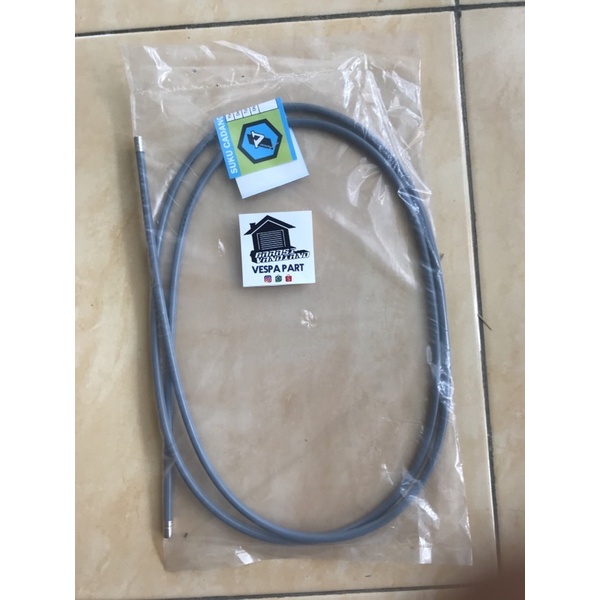 Kabel luar gas kopling perseneling rem depan vespa warna abu-abu vesgio