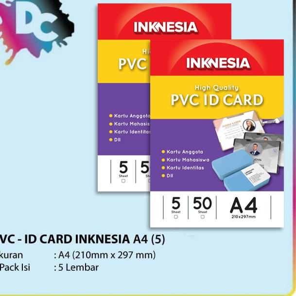 

Premium - Kertas PVC Bahan ID Card Instan A4 isi 5 Lembar ✓