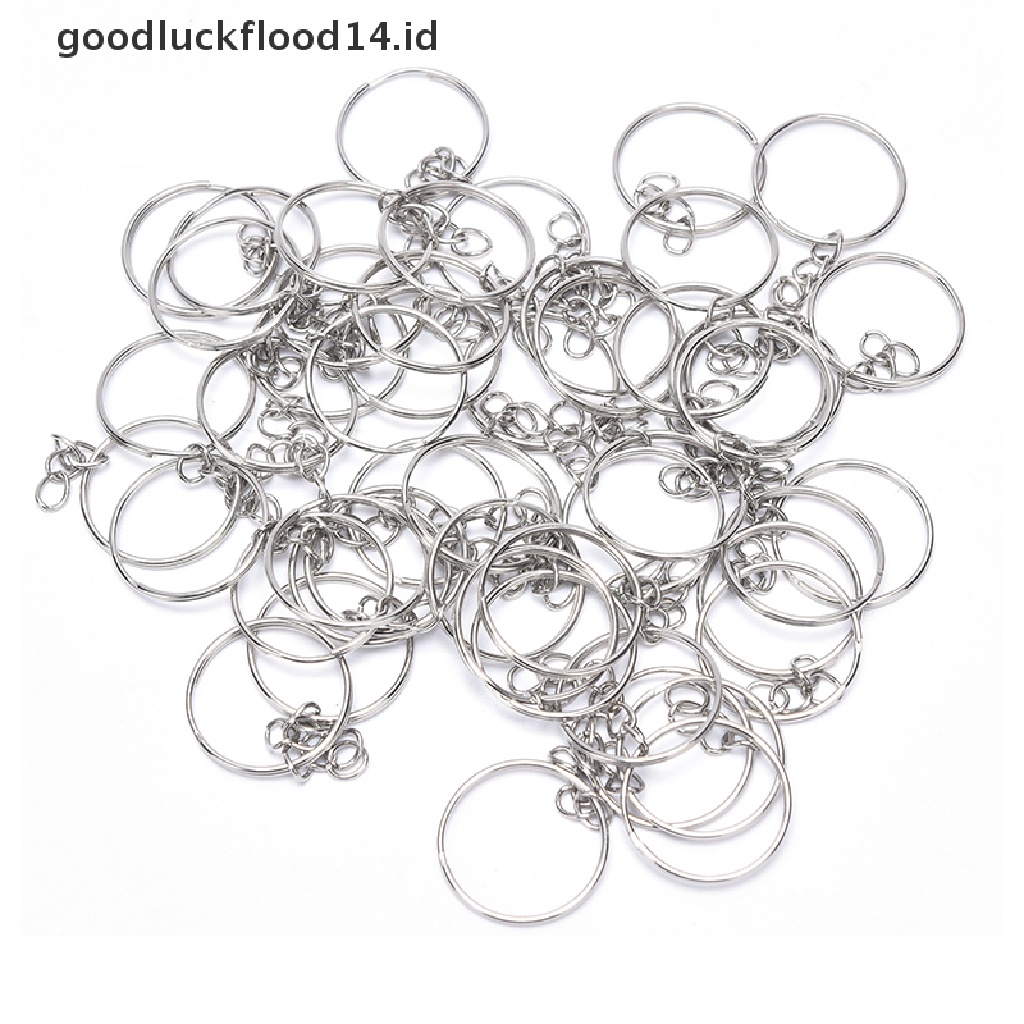 150pcs Gantungan Kunci Dengan Rantai Split Jump Ring Dan Sekrup Mata Pin DIY