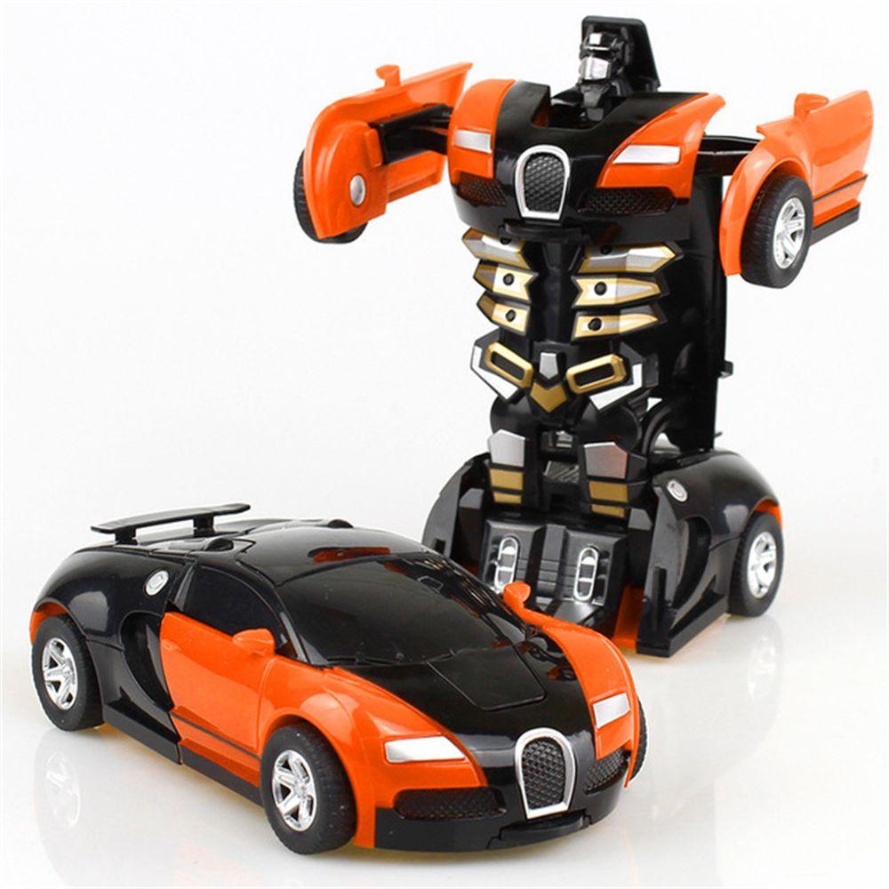 REBUY Rebuy Deformation Car Toys Creative Kid Toy One-key Deformation Kid Toy Otomatis Transform Xmas Hadiah Mainan Kendaraan