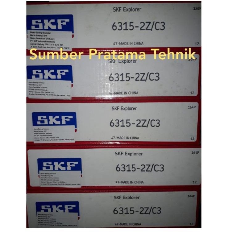 Ball Bearing 6315-2Z/C3 SKF