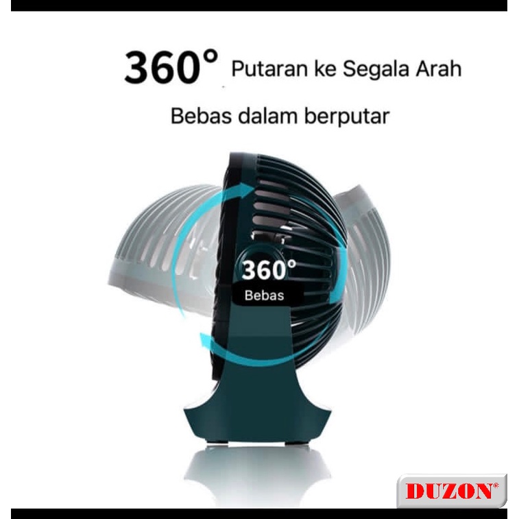 MINI FAN D602GT KIPAS ANGIN PORTABLE KIPAS MEJA BATERAI ISI ULANG