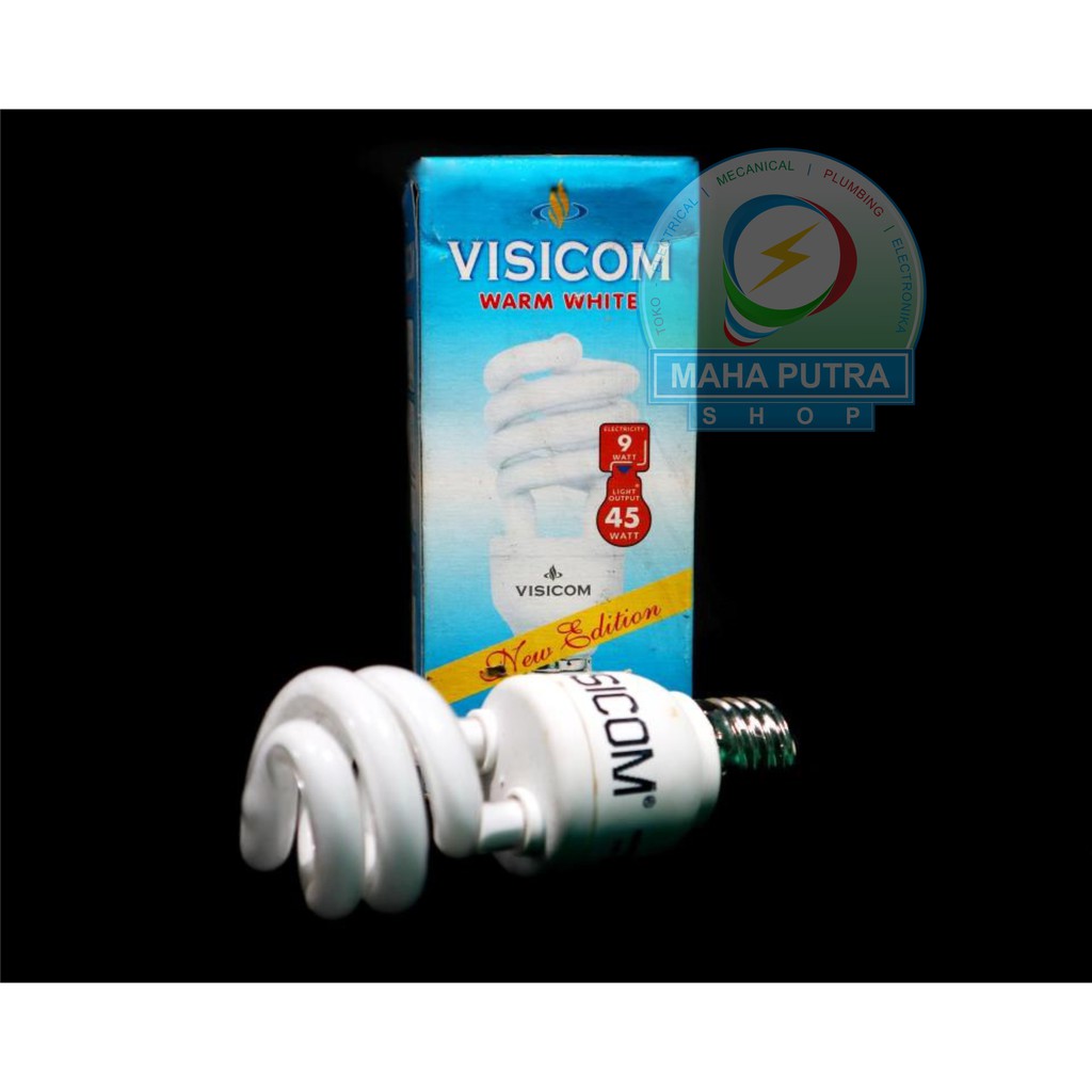 LAMPU SPIRAL VISICOM 9 WATT. LAMPU SPIRAL VISICOM