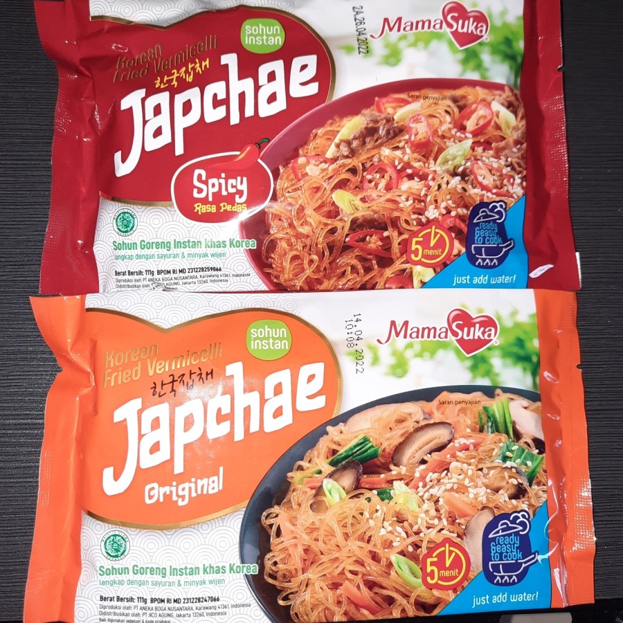 

Mamasuka Japchae Original Ala Korea Food 111gr