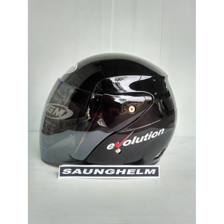 HELM GM EVOLUTION SOLID BLACK GLOSSY