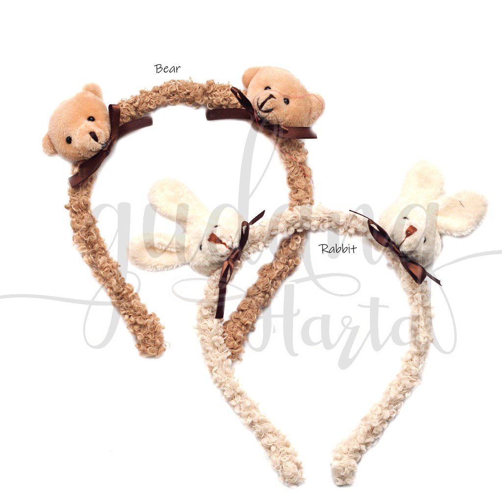 Bando Beruang Kelinci Pita Bandana Lucu Headband Bear Rabbit GH 201985