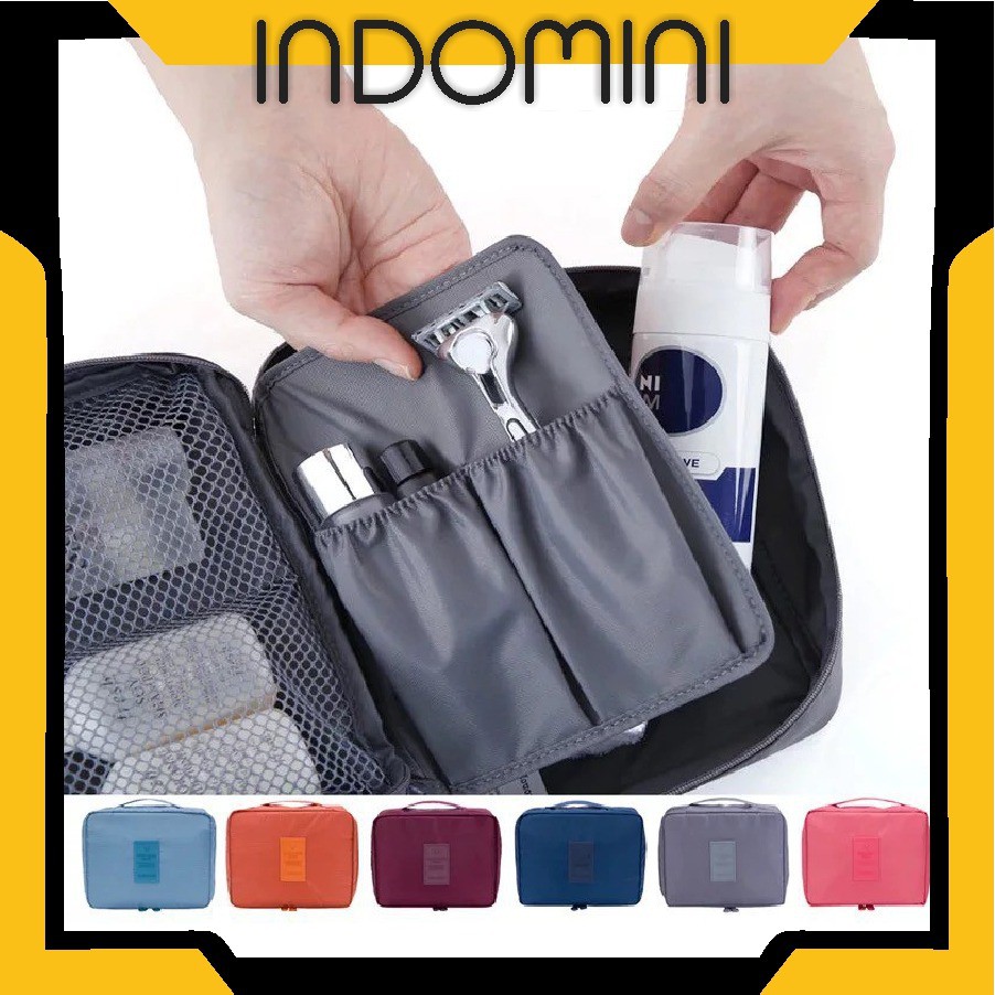 INDOMINI W053 Tas Kosmetik Bag Makeup HP Monopoly Import Murah Mini Organizer Make Up Wanita Korea