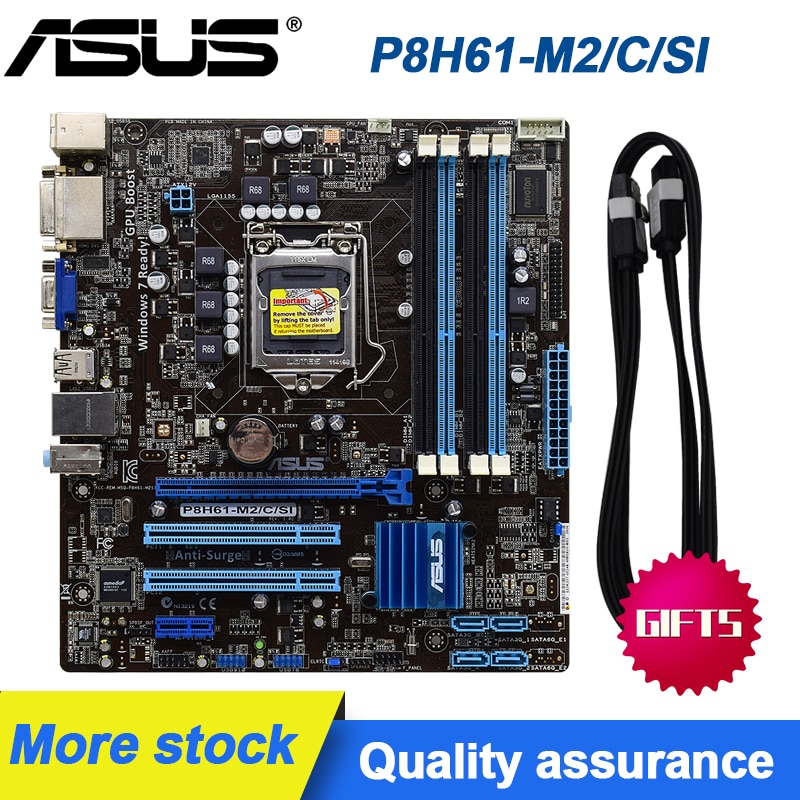 PREORDER ASUS P8H61-M2/C/SI Desktop Motherboard Intel H61 LAG 1155 DDR3 Supports Core i7 i5 i3