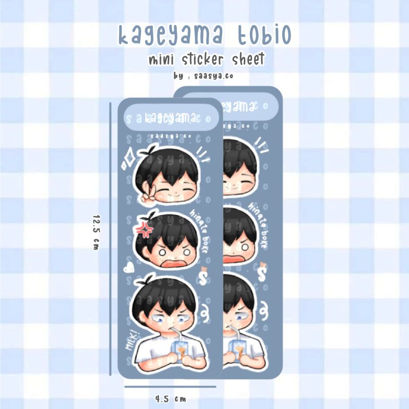 

kageyama tobio mini sticker sheet | haikyuu sticker by saasya. co