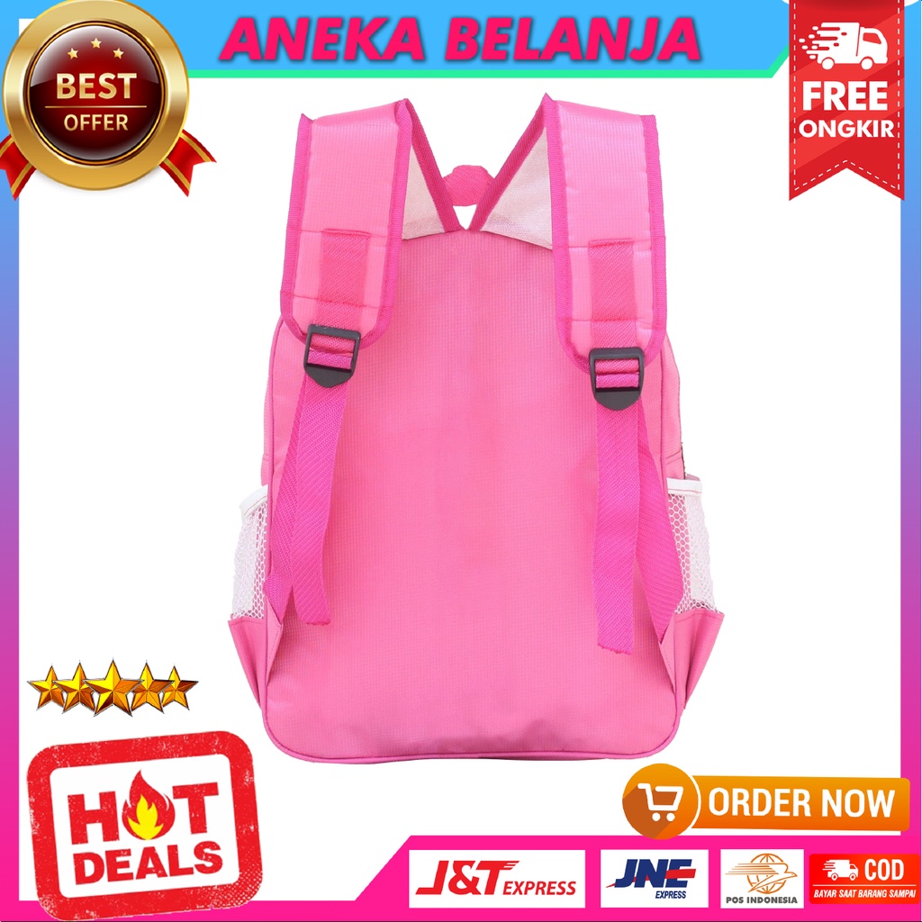 Tas Anak Motif Little Princess Warna Pink Imut Lucu Model Kekinian Cocok Untuk Sekolah Anak PAUD TK