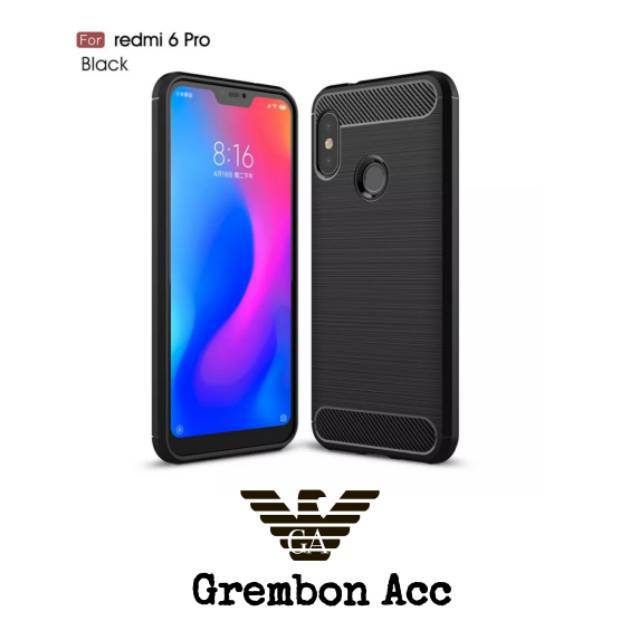Xiaomi Redmi 6Pro / Xiaomi Mi A2 Lite Soft Case Carbon