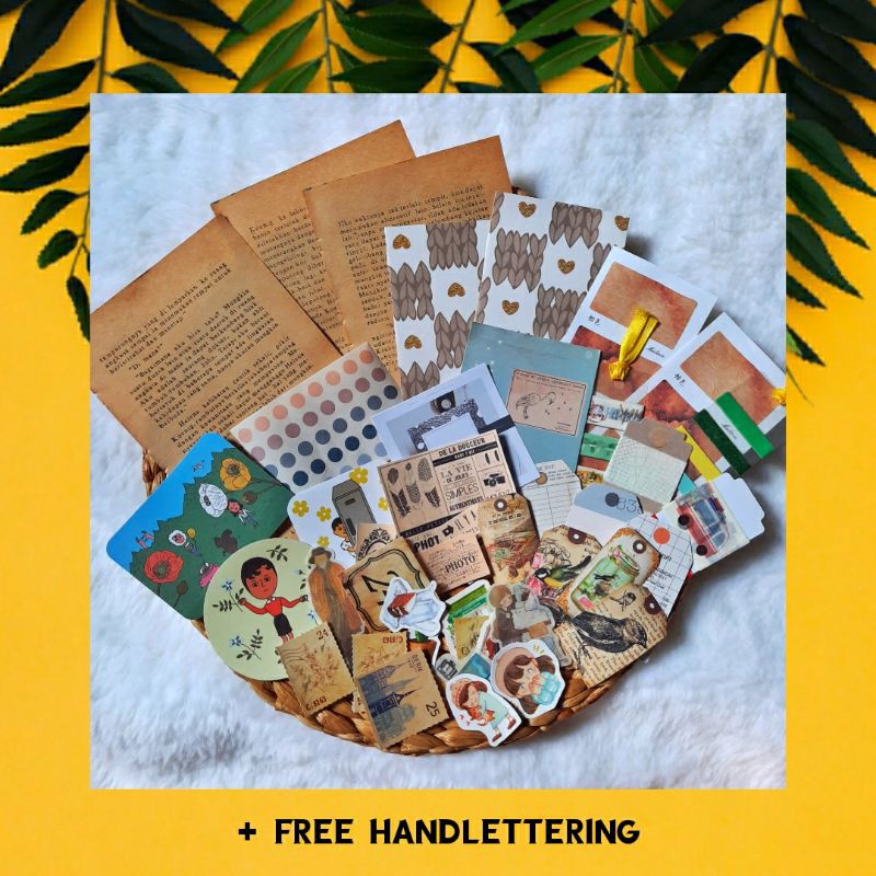 

[BISA COD] 60++ JOURNALING KIT VINTAGE AESTHETIC || BULLET JOURNAL || BUJO