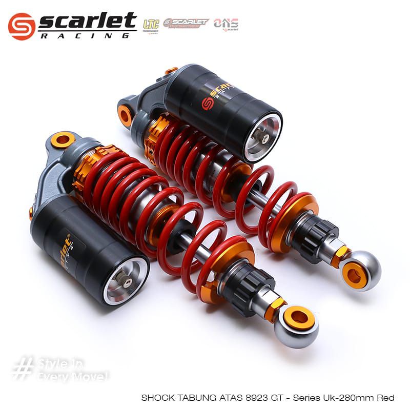 SHOCK SHOCKBRAKER SCARLET TABUNG NITTOGEN BLACK SERIES  NMAX NMAX NEW AEROX PCX XMAX NOUVO