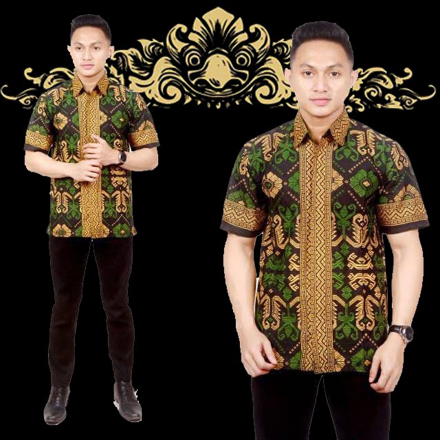 BAJU BATIK PRIA ABADI BATIK KEMEJA BATIK PRIA LENGAN PENDEK TERVIRAL DI SHOPEE SONGKET IJO