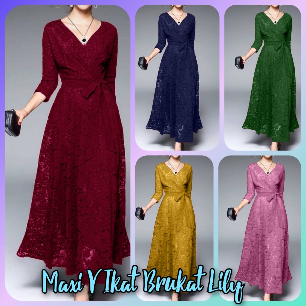 Maxi Brukat Afigah Dan Maxy Brukat Leza  dan LILY