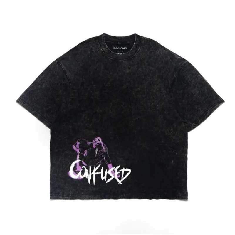 CONFUSED Oversize T-Shirt Wash Acid
