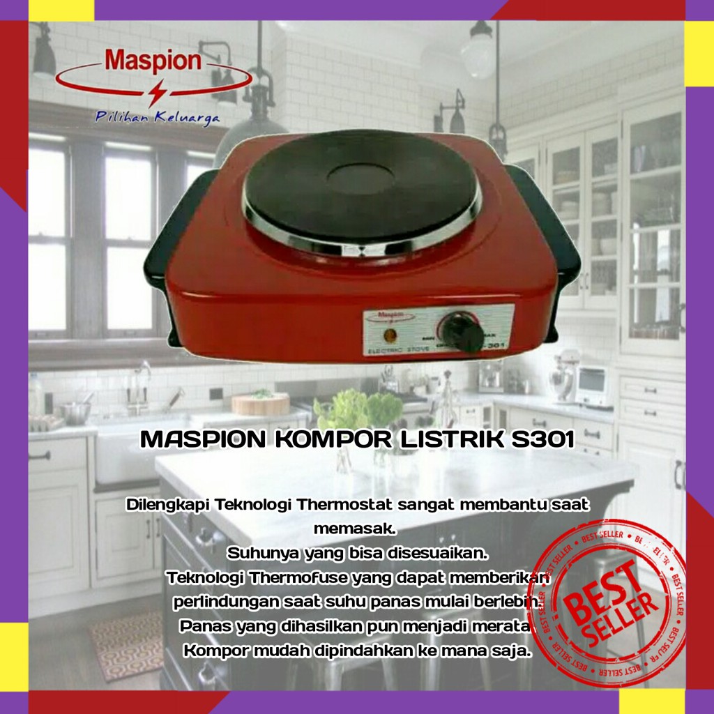 Kompor Maspion / Kompor Listrik / Kompor Portable / Kompor S301