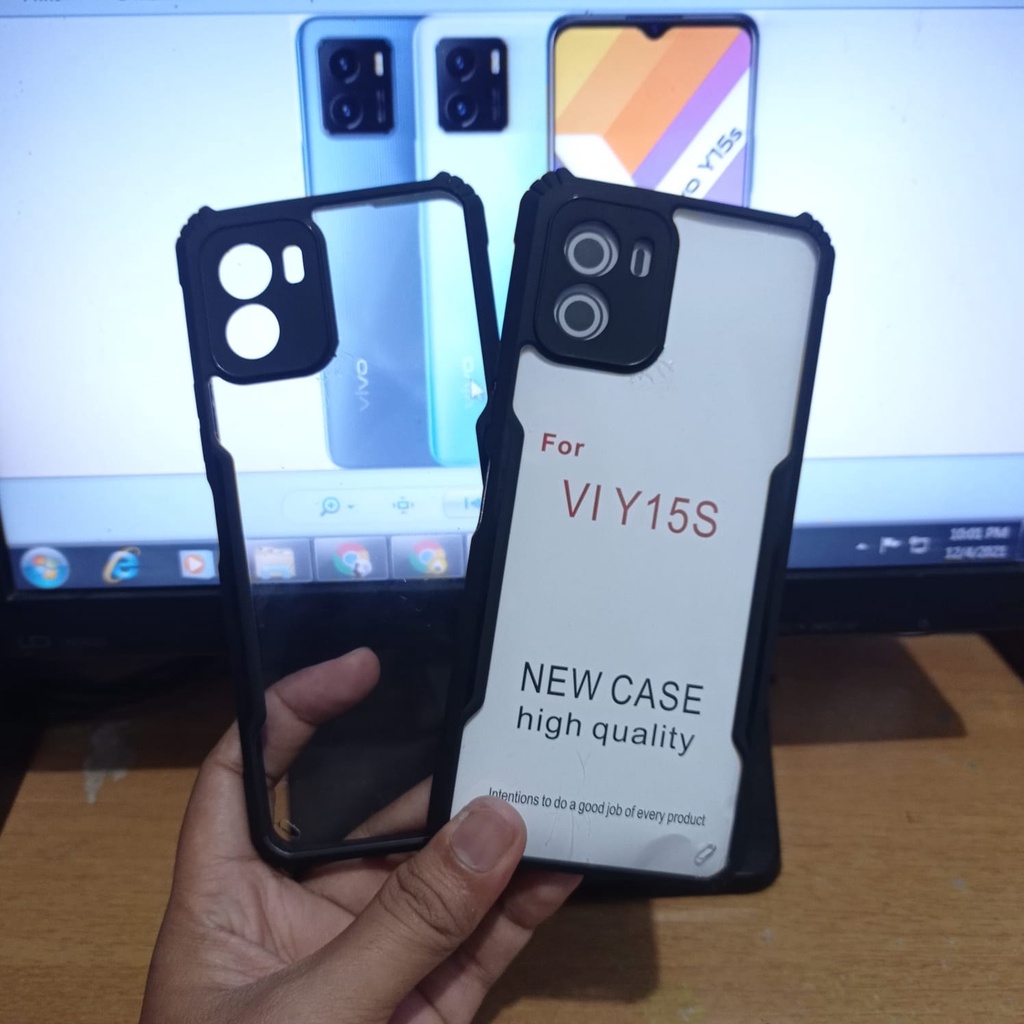 Case VIVO Y15s | VIVO Y15a Case Fusion Shockproof Case Akrilik Transparan Casing Pelindung Kamera