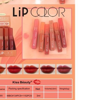 ✼ [LUSINAN] Lipgloss Kiss Beauty Bentuk Love SWEET PEACH VELVET ✵