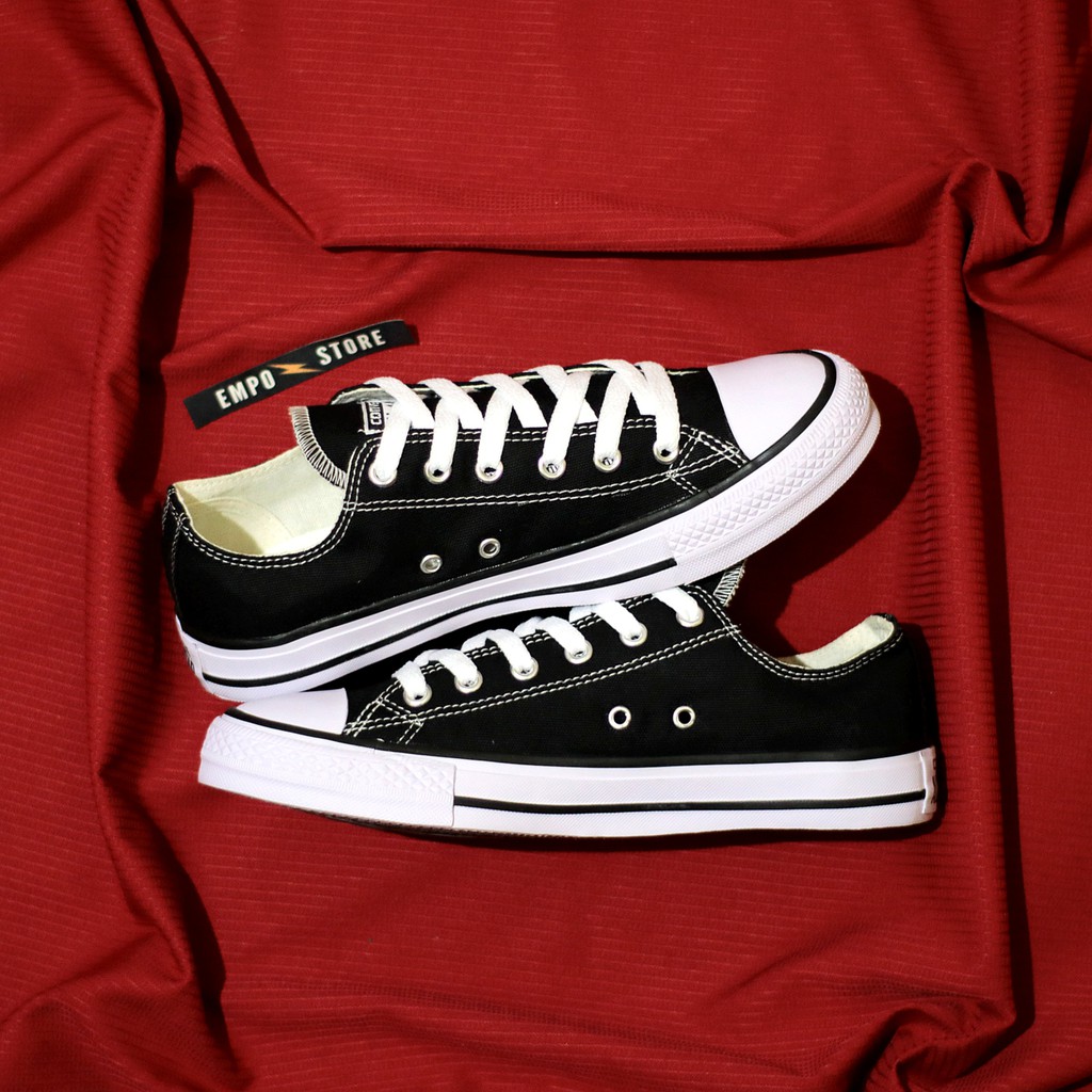 Sepatu Converse All Star Classic Black White Low Ox BNWB Sepatu Kasual &amp; Sekolah Pria Wanita