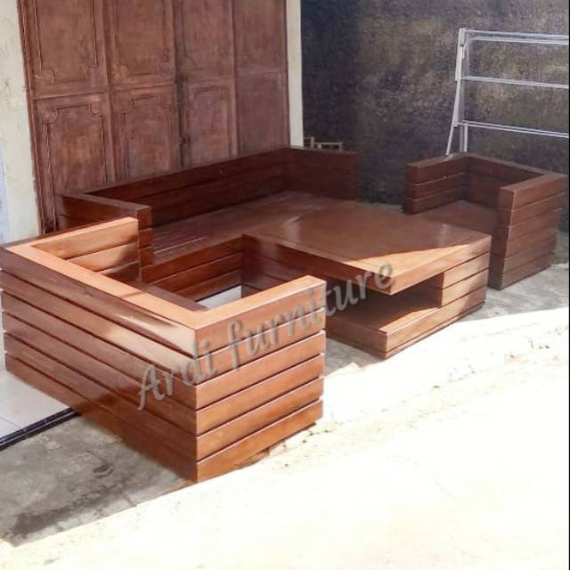 KURSI TAMU JATI - KURSI KAYU JATI - MEJA KURSI RUANG TAMU - KURSI MINIMALIS MEBEL JEPARA