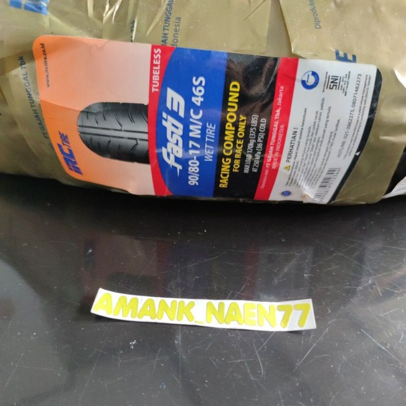 ban IRC fasti 3 90/80-17 bebek racing compound