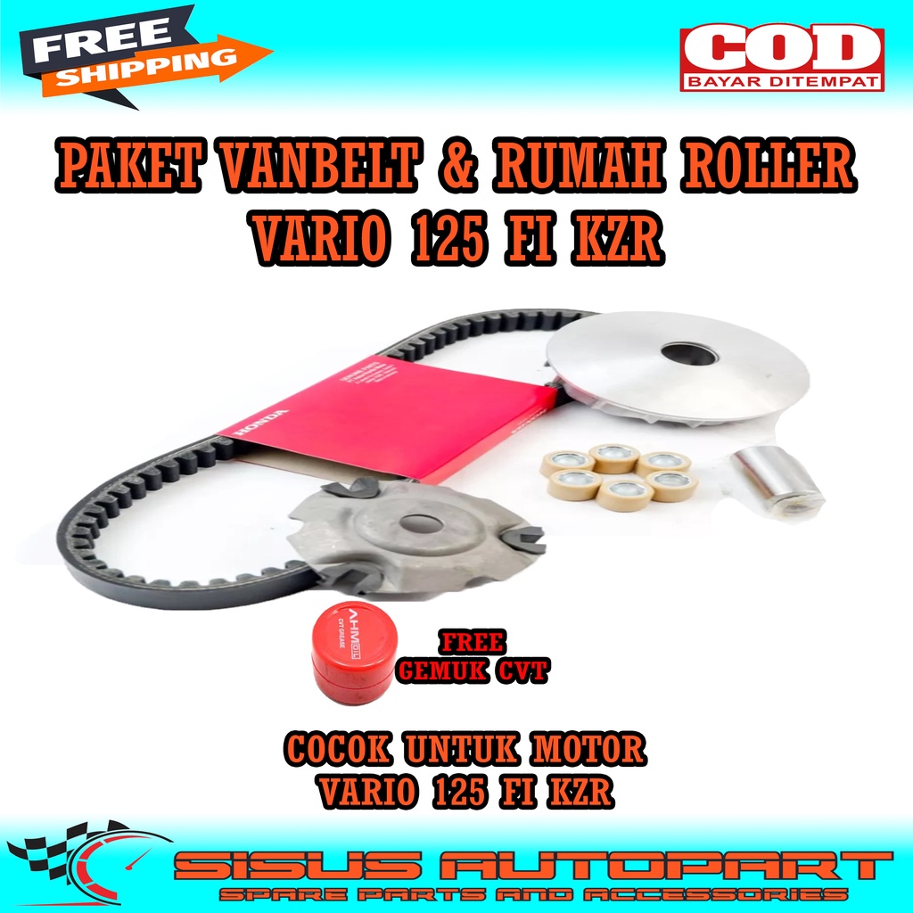 PAKET VANBELT &amp; RUMAH ROLLER ASSY VARIO 125 FI VARIO 125 OLD / VBELT DAN RUMAH ROLLER SET VARIO 125 LAMA / PAKET CVT VARIO 125 KZR