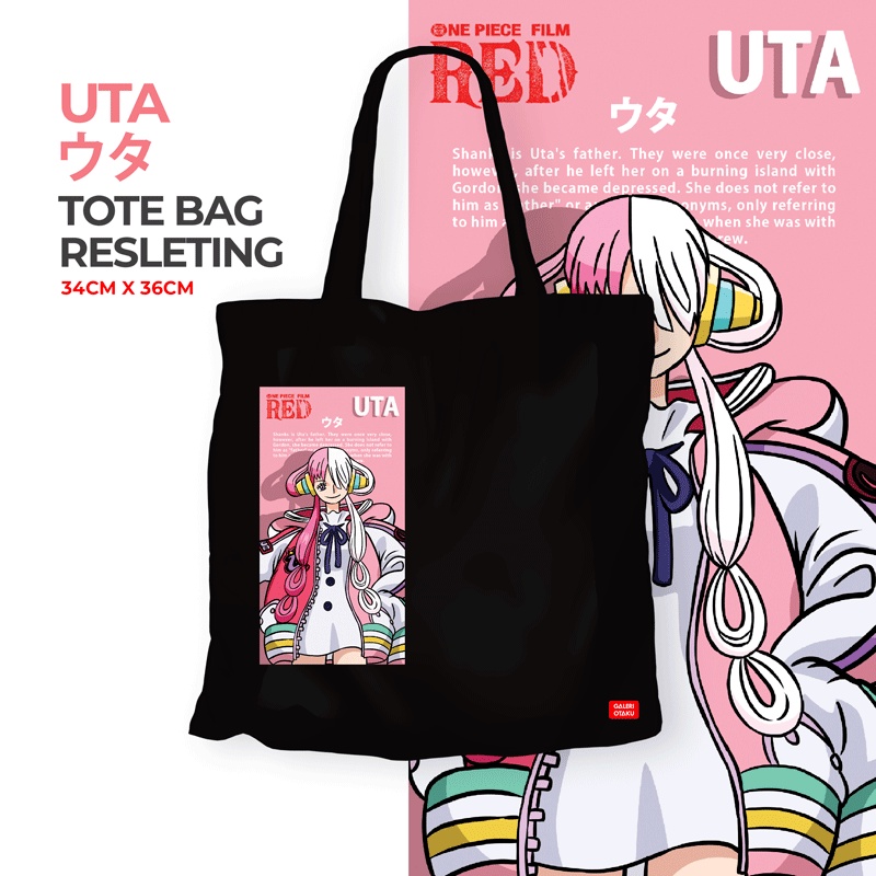 (SALE) UTA ONE PIECE totebag UTA One Piece RED UTA ONE PIECE KAOS Kaos Distro Anime One Piece