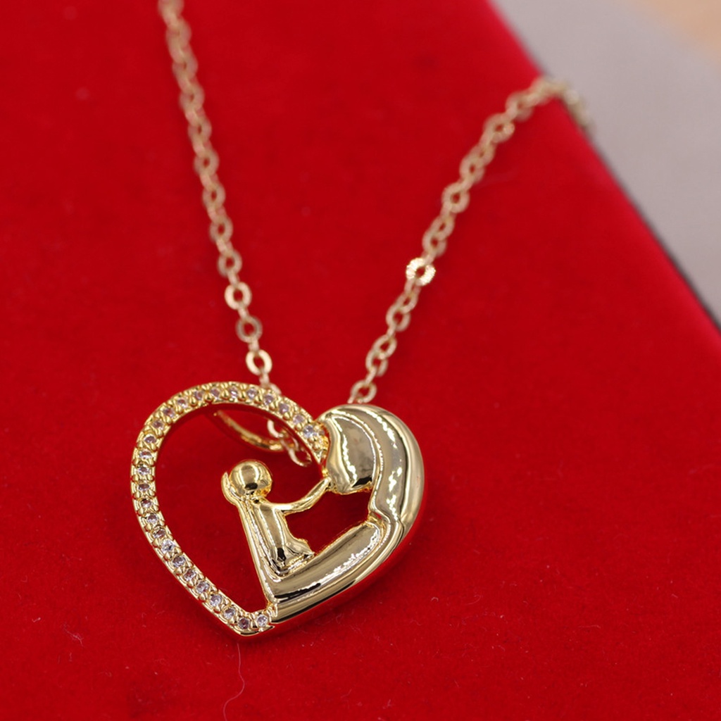 Hu Hu Hu Hu Hu Alat Bantu Pasang Kacamata♡ Kalung Bentuk Hati Bahan Tembaga Untuk Hari Ibu