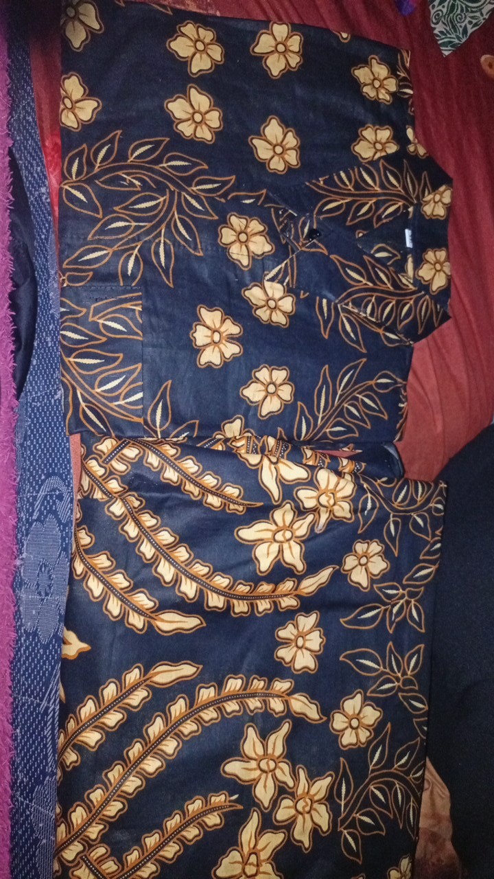 Atasan Batik~bswart Batik Hrb026 Kenongo Hem Pendek Padi Pekalongan Batik Pria Murah Modern Grosir 3