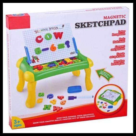 

Mainan Anak Magnetic Sketchpad Board Papan Tulis Magnet 2 In 1