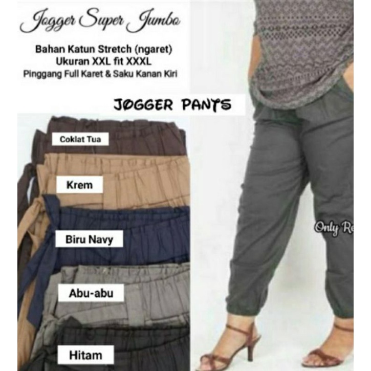 jogger wanita jumbo/jogger pants jumbo