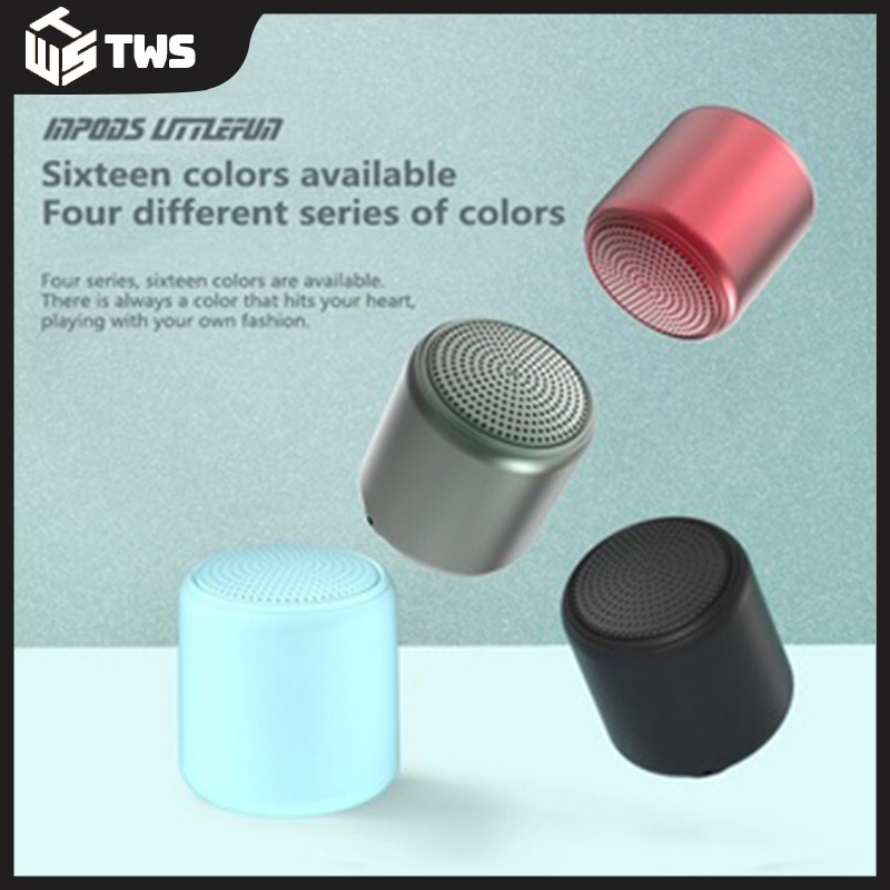 9 Warna Mini Loudspeaker Bluetooth Speaker Bass Wireless Audio Portable Speakers Bulat Meriam Baja Kecil Musik Box