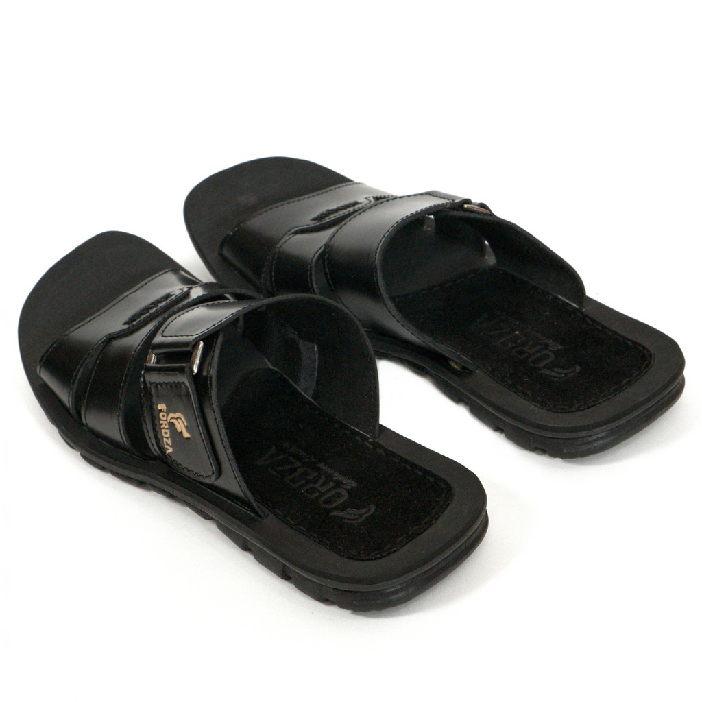 Sendal Pria Kulit Asli Sandal Casual Flip Flop Triple Strap 022