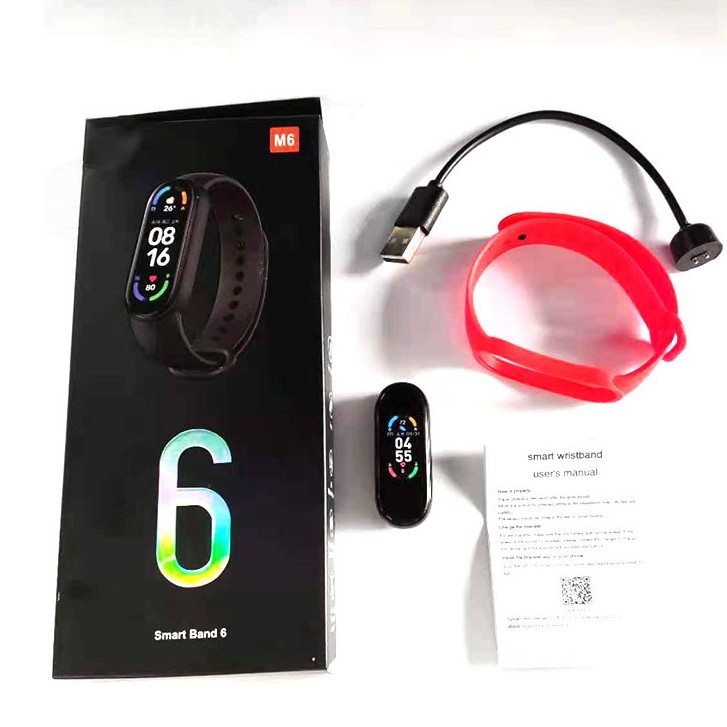 Smartband M6 Layar Warna Dengan Monitor Detak Jantung / Tekanan Darah