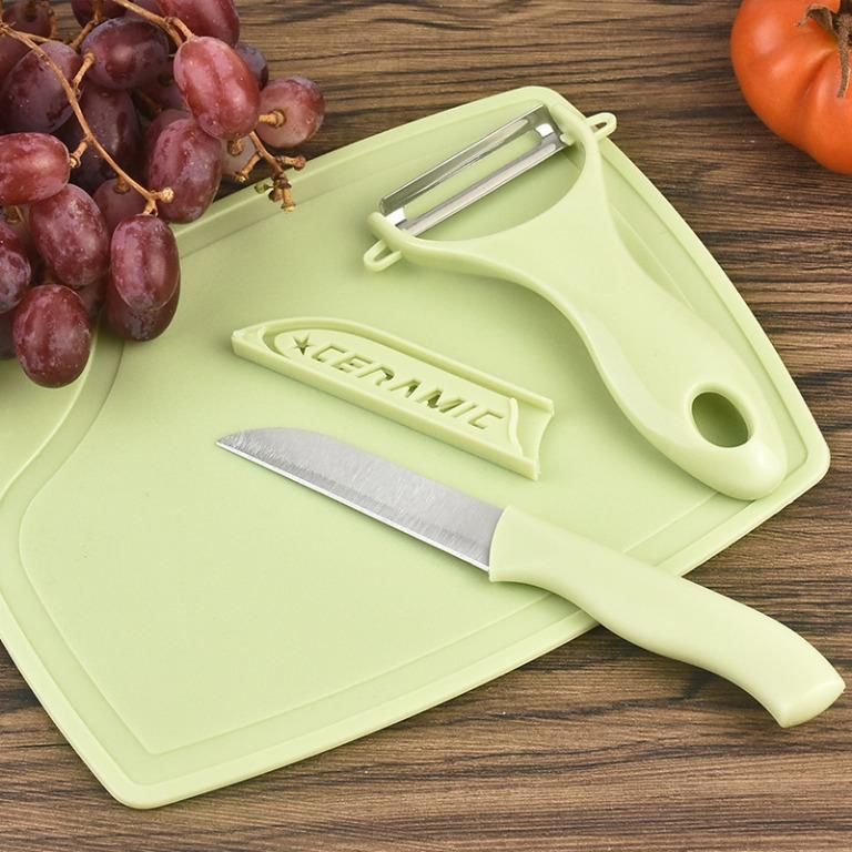 Talenan Pisau Set 3in1 Pisau Pengupas Sayur Buah Dapur Knife Peeler