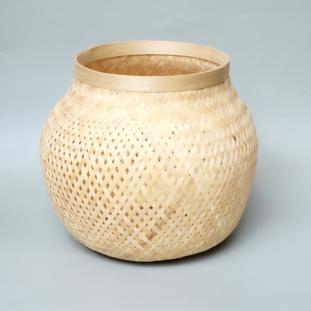 COVER POT BAMBU, POT BAMBU, ANYAMAN BAMBO