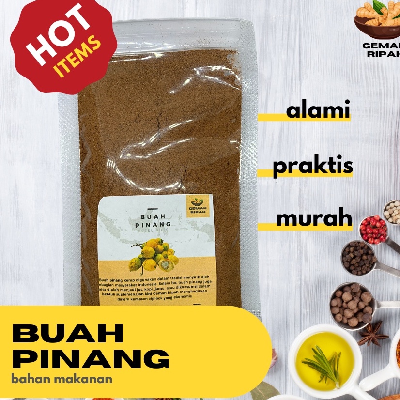 

(Terbaik) Buah Pinang Jambe Muda Bubuk Original Grade A Rempah Herbal Pria Perkasa Kemasan Praktis Z