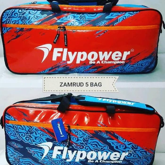 murah Tas raket bulutangkis badminton Flypower Zamrud 5 Original