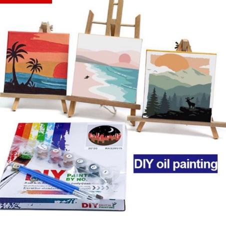 

Paling Dicari.. TOPER Paint By Number Kit DIY 20x20 Canvas (Free Kuas dan Cat Air) Painting Set/ Canvas Lukisan 20x20