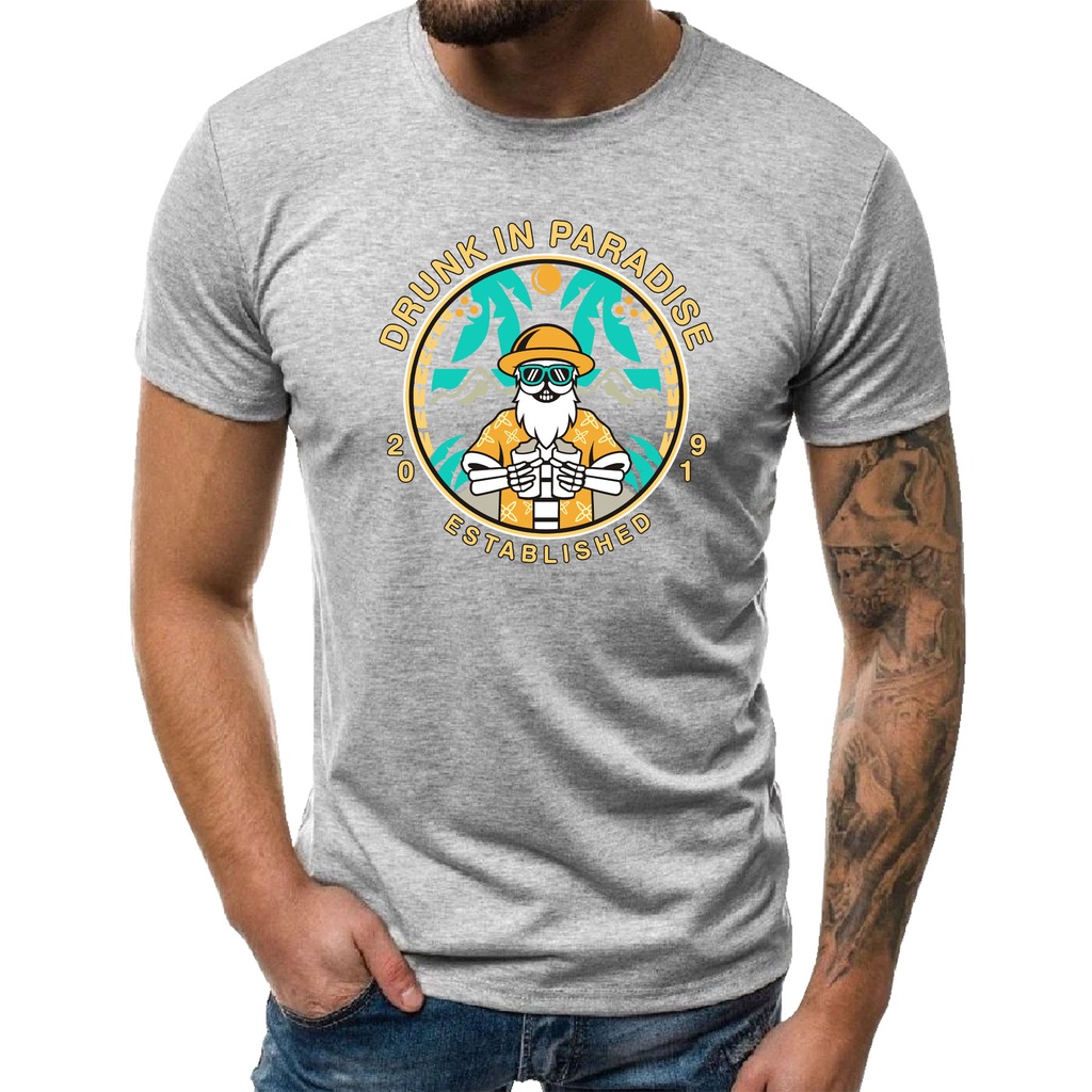 KAOS T-SHIRT (DTF DRUNK) HITAM / KAOS PRIA / BAJU PRIA / KAOS DISTRO PRIA