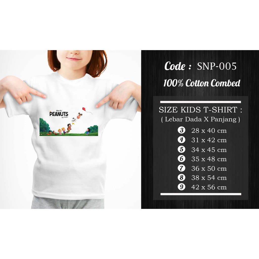 [FREE NAMA!!] Kaos Anak &amp; Family Snoopy 100% COTTON PREMIUM