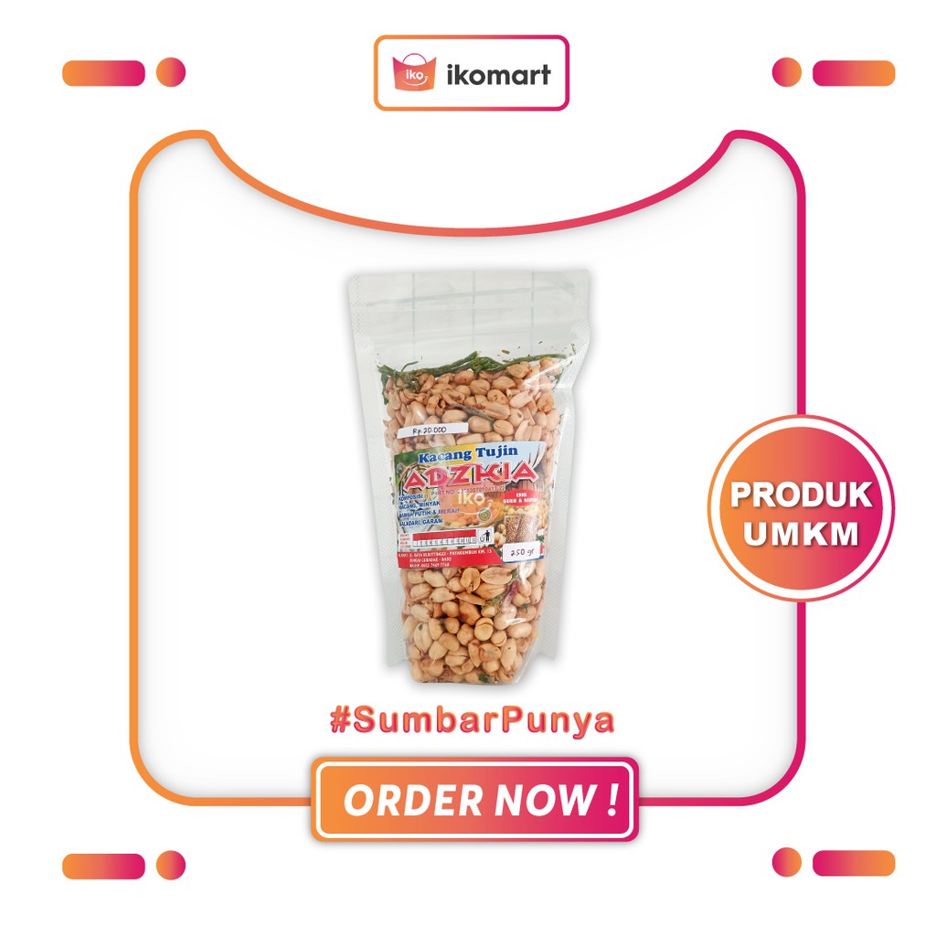 

Ikomart Kue Lebaran Kacang Tujin Adzkia 250g Cemilan Renyah