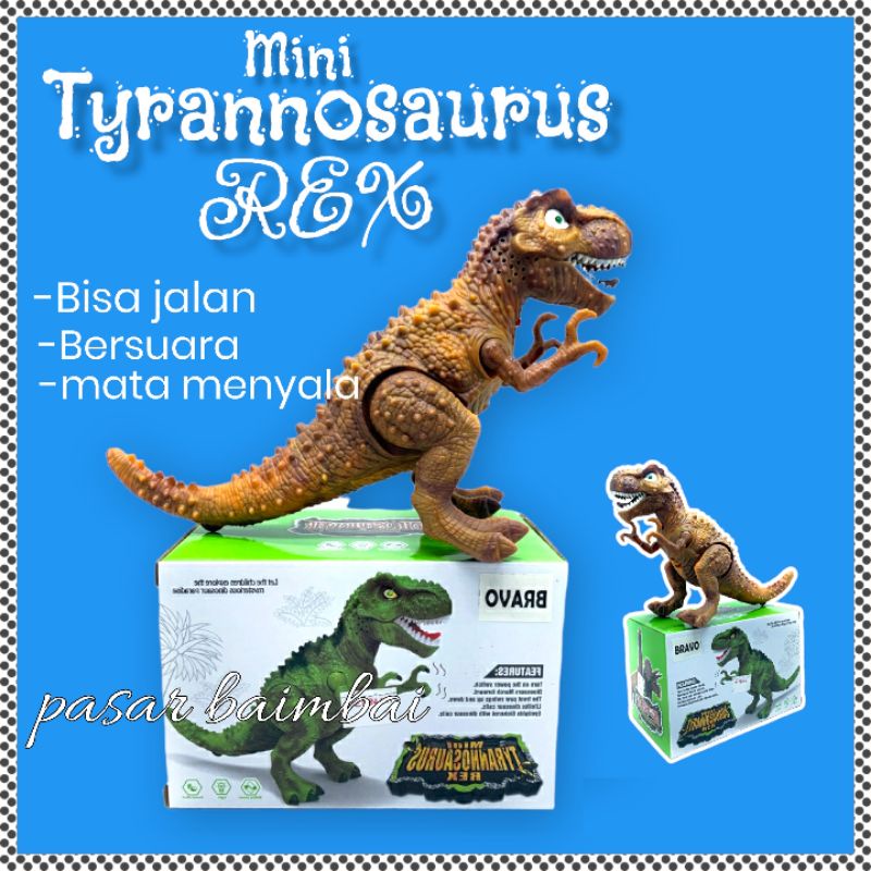 MAINAN ANAK ROBOT DINOSAURUS MINI TYRANNOSAURUS REX BONEKA DINOSAURUS BISA JALAN BERSUARA ADA LAMPU ROBOT DINOSAURUS MURAH BANJARMASIN PASAR BAIMBAI