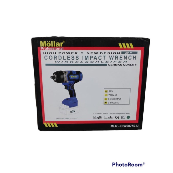 mollar CIW20750-U unit only cordless impact wrench alat buka baut 20v 750nm CIW 20750 U