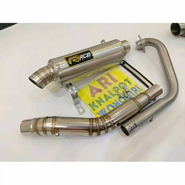 KNALPOT RACING RCB OVAL SATRIA FU FI GSX VIXION JUPITER MX KING R15 SCORPIO