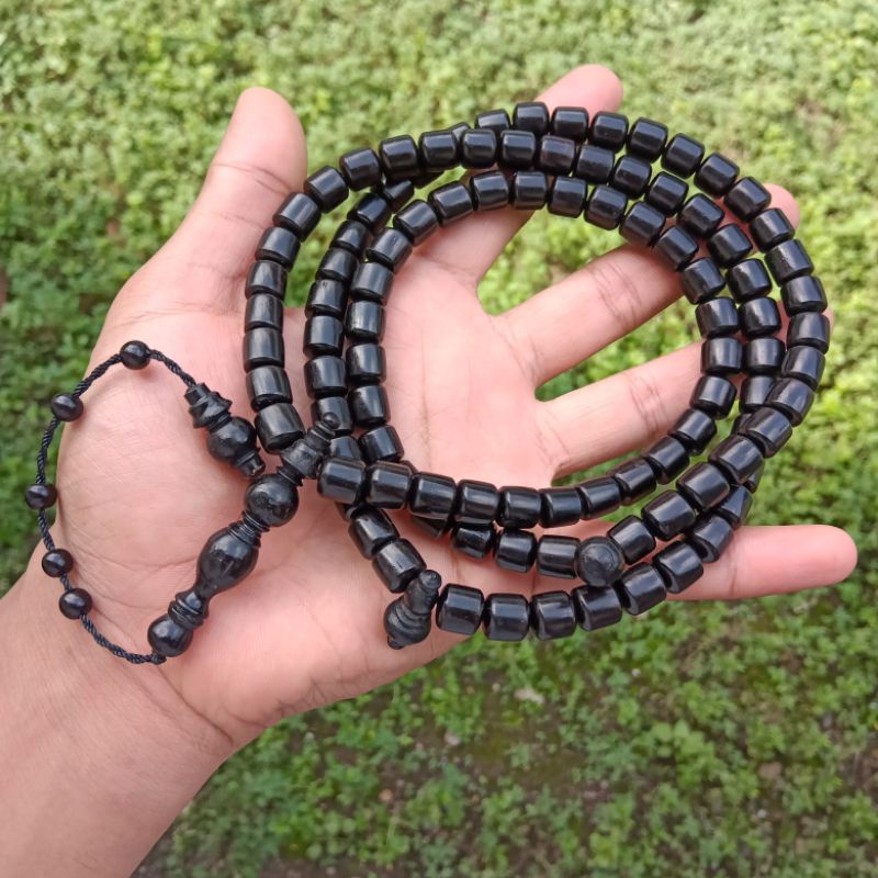 Tasbih Kelor Hitam Motif Tabung Size 8mm ORIGINAL!! Tenggelam Di Air