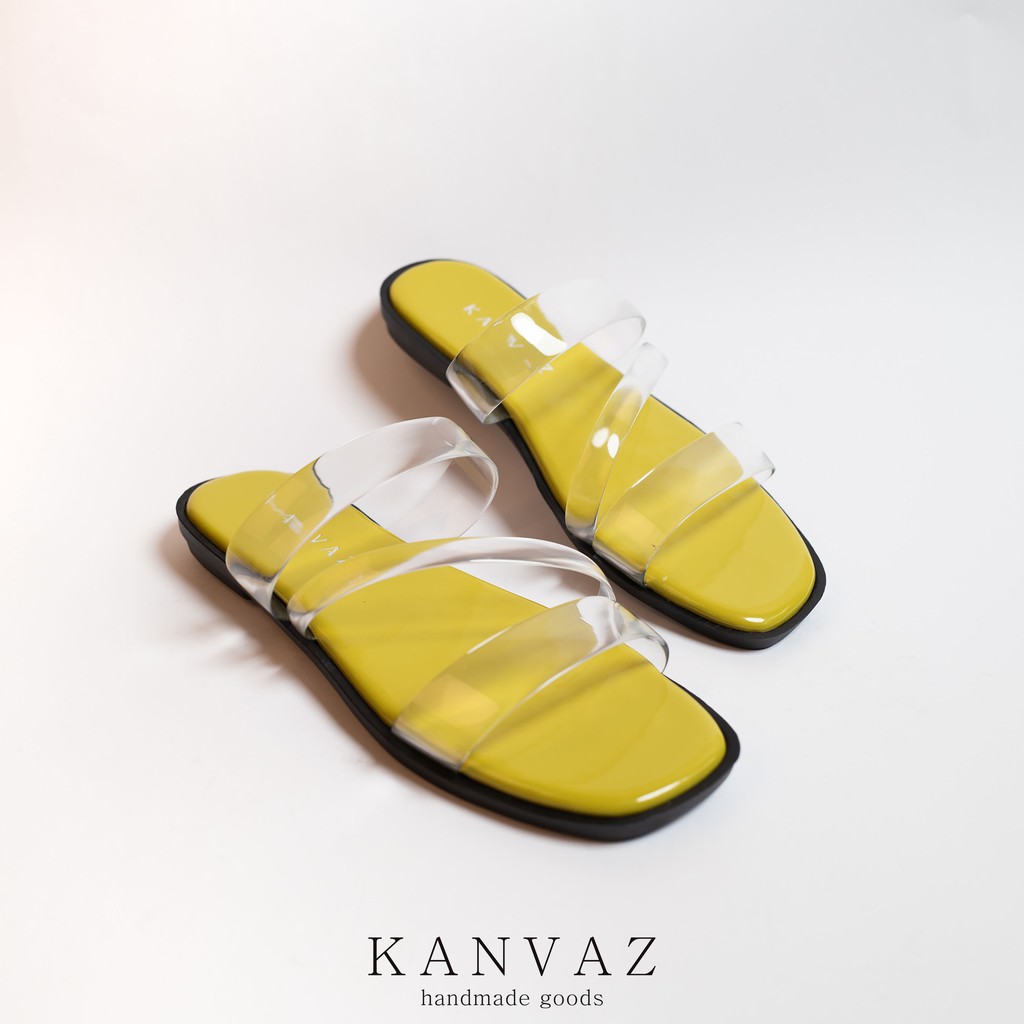 DIVA | SANDAL TEPLEK JELLY TRANSPARAN - SENDAL WANITA / Sandal Slop Cewek Murah-HONEYDEW